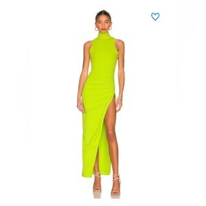 Elegant Lime Green Sleeveless Dress